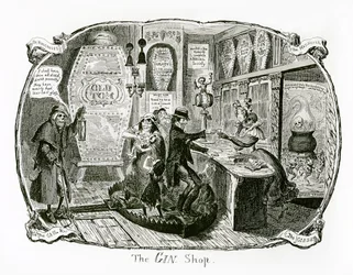 Le magasin de gin, 1829